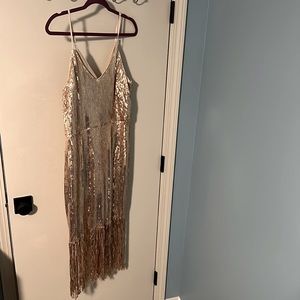 Champagne flapper dress